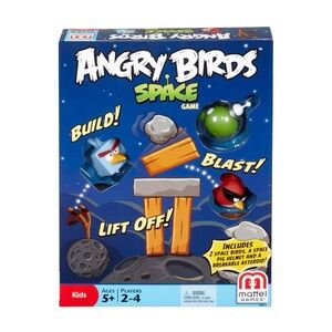 NEW Angry Birds Space Game Block Launch 100% Complete Mattel 2012